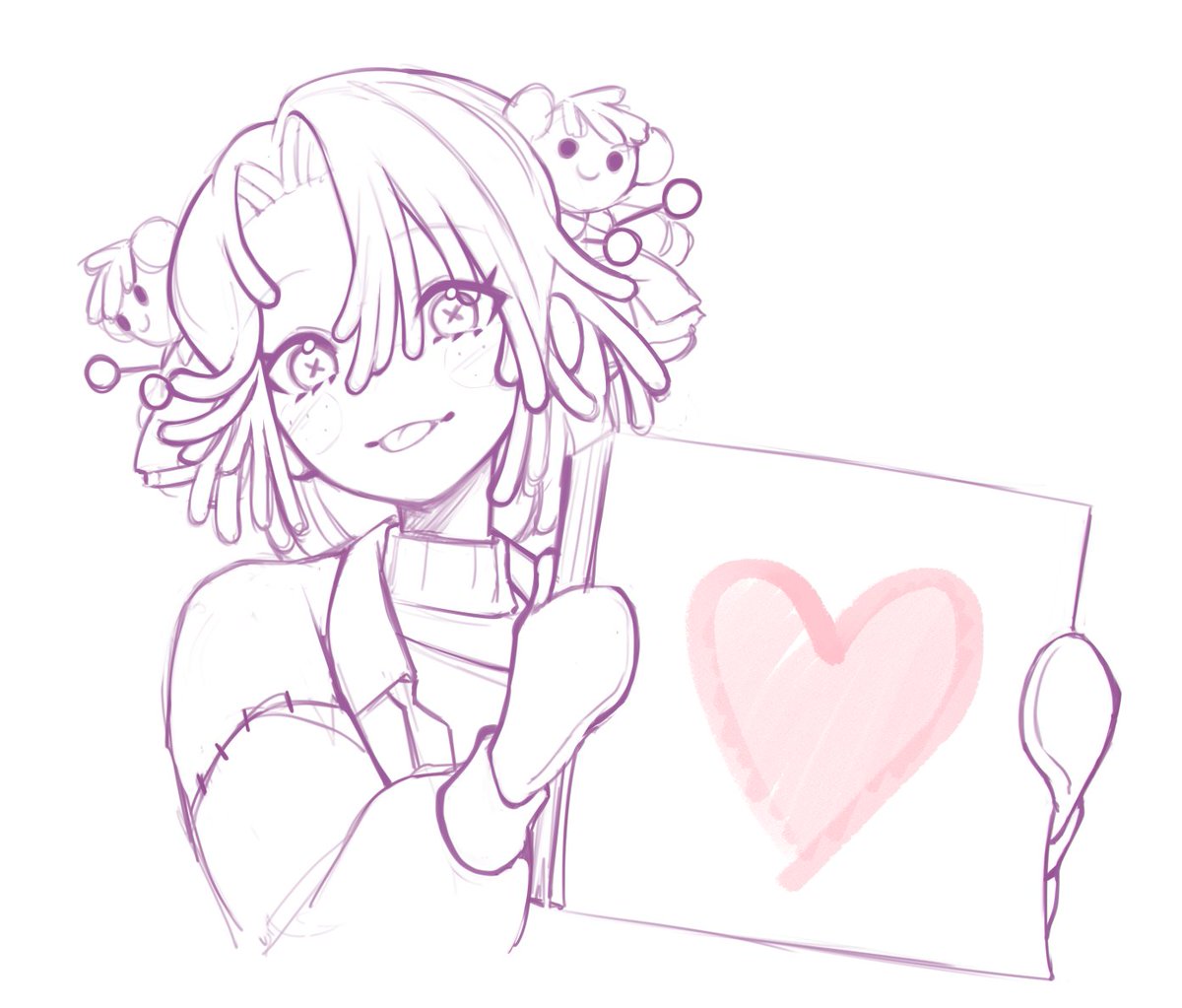 RaggyChiffon's tweet photo. Very quick doodle, but made with heart! 🩷 https://t.co/SmUbVL6WU9