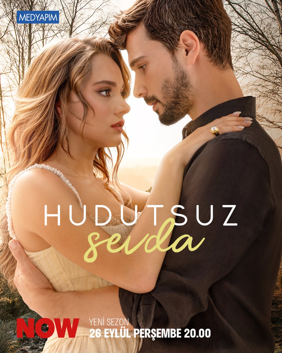 nowtvturkiye's tweet photo. Birbirinden vazgeçemeyenlerin aşkını anlatır #HudutsuzSevda! ❤️ Hudutsuz Sevda yeni afişi yayında! Yeni sezonun ilk bölümü 26 Eylül Perşembe 20.00’de NOW’da. #HalZey @hudutsuzsevda_ https://t.co/an3kJDLPQL
