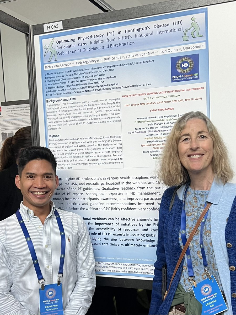 Promising HD research updates at #EHDN2024 in Strasbourg! Great catch up colleagues and meet new connections- with one goal to provide better care and find cure for HD. <a href="/EHDN_News/">EHDN News</a> <a href="/EHDN_GRANTM/">EHDN Collaborations</a> <a href="/WaltonCentre/">The Walton Centre</a>