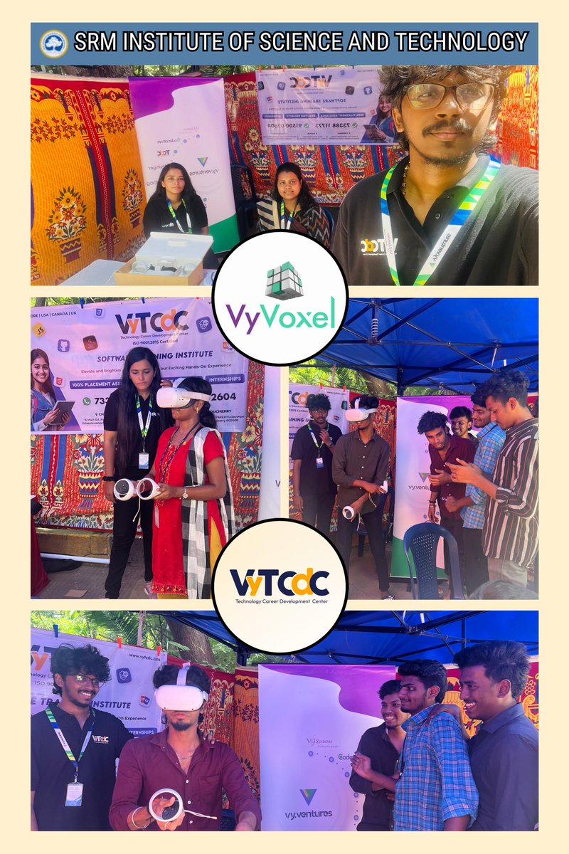 vytcdc's tweet image. Our team had an amazing time at the SRM Ramapuram Datathon on Sept 14, 2024! Loved sharing our passion for software training with brilliant minds. 

Join us!

Call: 7338811773, visit: vytcdc.com

#vytcdc #vyvoxel #datathon #techskills