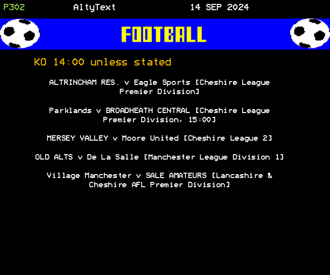 RadioAlty's tweet photo. #AltyText Football - Here's today's fixtures for @AltrinchamFCRes, @bcfc1922, @MVFC1stTeam, @Old_Alts and @SaleAmateursFC; @AltrinchamHale have the day off. https://t.co/aFs2jm8nAX