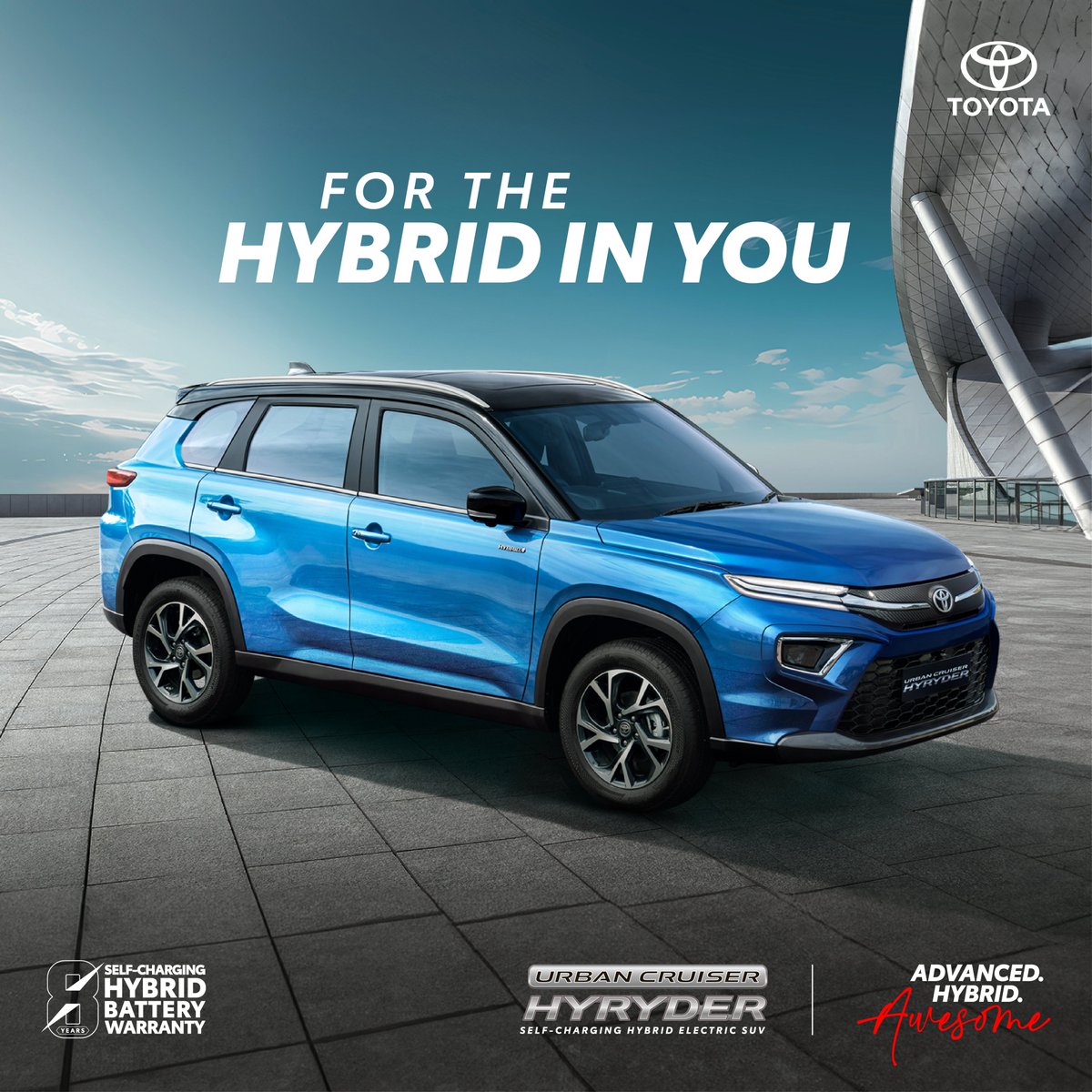 Toyota_India's tweet photo. Make every drive #Awesome and eco-friendly with the Toyota Hyryder. Visit our website for more information.
#ToyotaIndia #HYTime #Hyryder https://t.co/5fl4aLlkOY