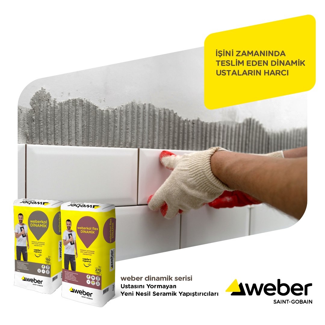 Ustasını yormayan weber DİNAMİK serisi ile işini zamanında teslim et, için rahat etsin💛​

#weber #tadilattamirat #tadilatişleri