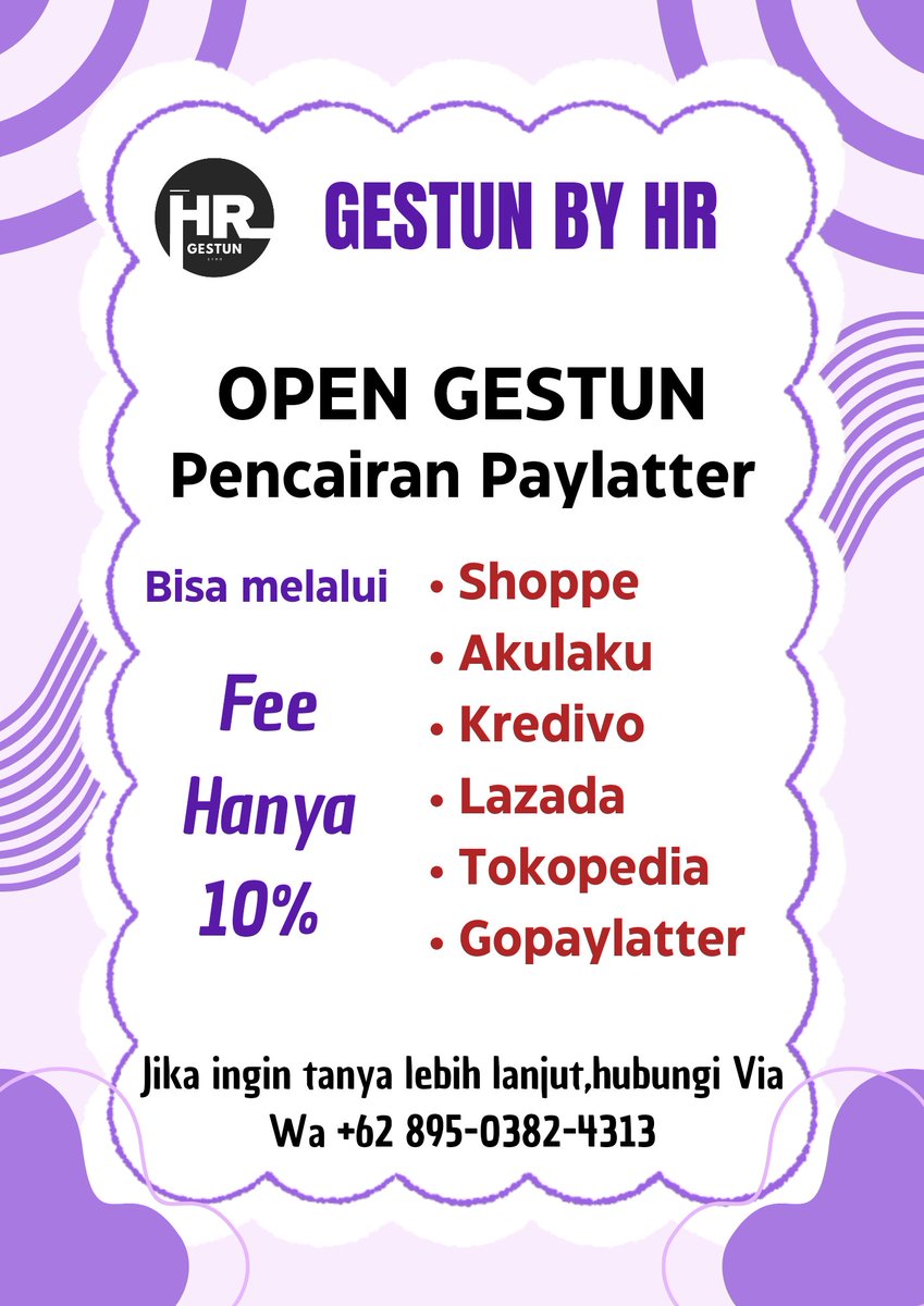 vanillahanun's tweet photo. Open Gestun By HR 💸 

Fee mulai dari 10% Gestun mulai dari 500rb 😚 

Note : Langsung hubungi Kontak kami,no Tipu-tipu karna Bukti sudah Tertera di Bawah! 

#gestun #gestunmurah #gestunpaylatter #Cairinpaylatter #paylatter https://t.co/UuOvrKfNJU