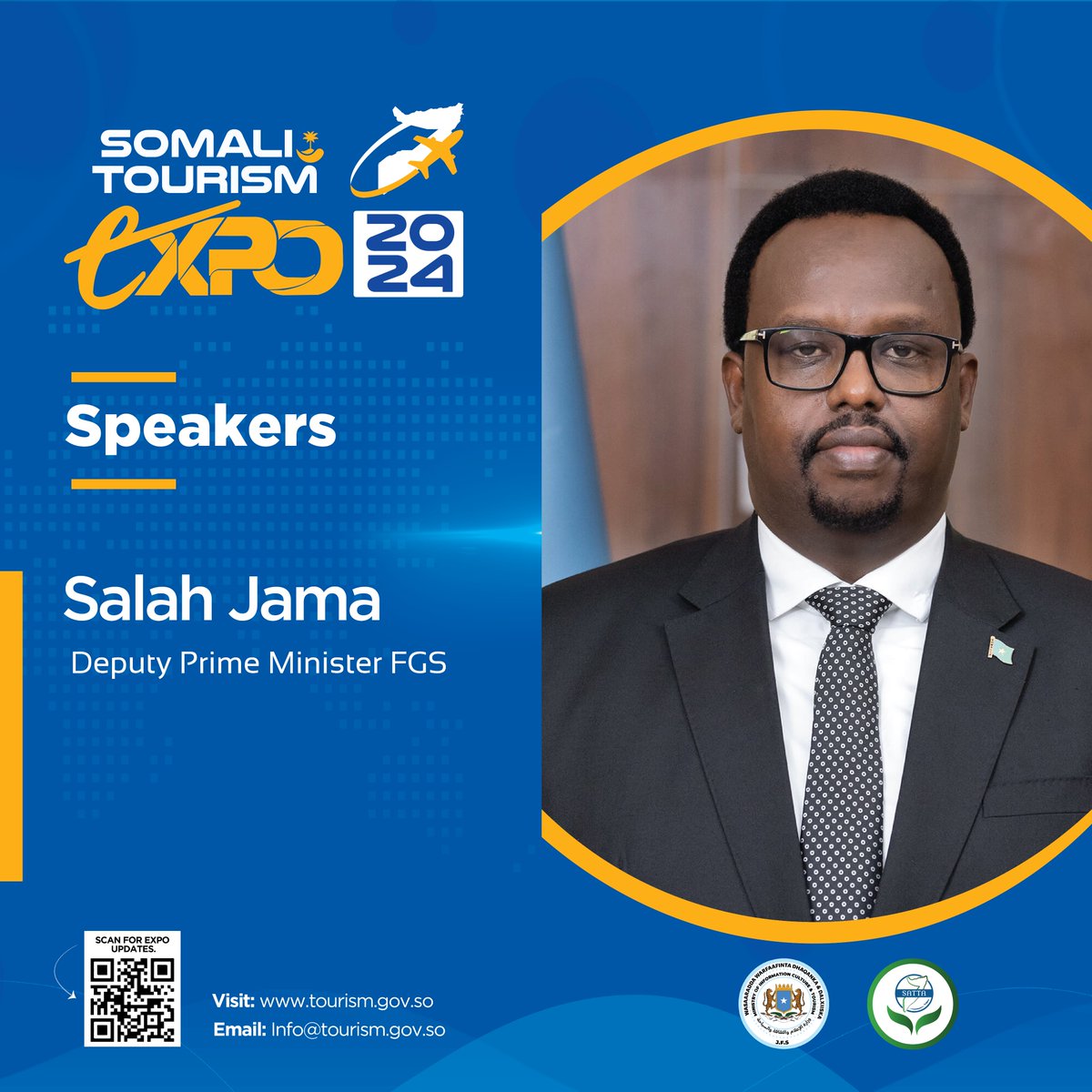 Ra’iisul Wasaare ku xigeenka XFS Saalax Axmed Jamaac ayaa daahfuray magaca u gaarka ah dalxiiska Soomaaliya, kaas oo noqday, ''Soomaaliya - Quruxda Africa ."

Wuxuu tilmaamay in dadka Soomaalida ay ku wacan yihiin martisoorka, sidoo kalena ay leeyihiin dhul ku habboon dalxiiska.