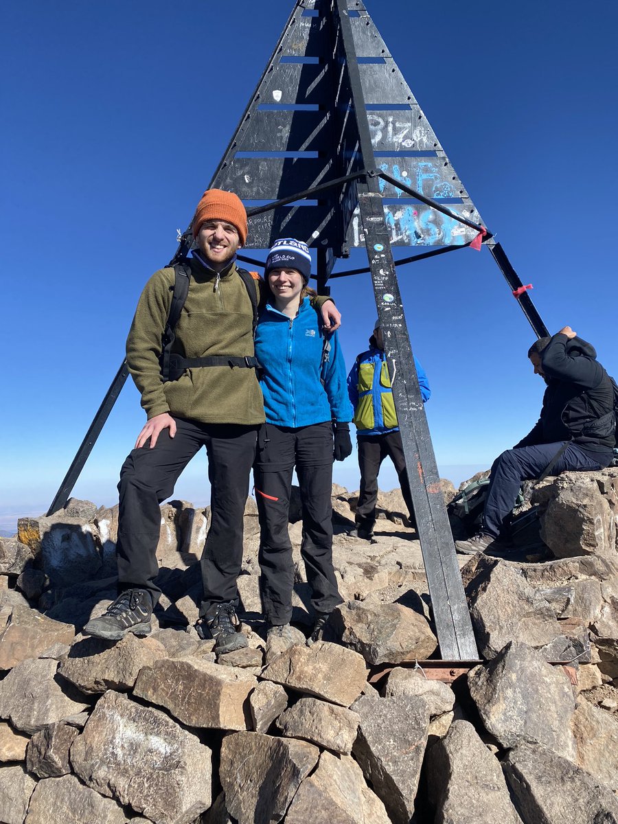 Just time before the start of term to collect a new favourite number: 4167. 

This is the height (in meters), of Mount Toubkal, the highest mountain in North Africa, which my brother and I summited on Thursday!

Shout oust to our wonderful guide Said and our amazing cook Hussain!