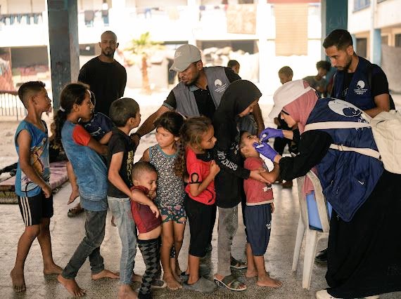 Dr.Salahideen Alhaj 🔸SDGs Gender Statistics (@salhaj) on Twitter photo 640,000 children across #Gaza have been vaccinated for #polio
1st dose
<a href="/antonioguterres/">António Guterres</a> <a href="/DrTedros/">Tedros Adhanom Ghebreyesus</a>
<a href="/BiesanAK/">Bisean</a> <a href="/OlaAlfares/">عُلا الفارس</a>
<a href="/SecBlinken/">Secretary Antony Blinken</a> @ABaerbock
<a href="/MunaSami10/">منى سامي - Muna Sami</a> <a href="/gabbystern/">Gabby Stern</a>
<a href="/WHO/">World Health Organization (WHO)</a> <a href="/HananBalkhy/">HananBalkhyحنان بلخي</a>
<a href="/unicefchief/">Catherine Russell</a> <a href="/WHOoPt/">WHO in occupied Palestinian territory</a> <a href="/eltreiki_f/">Fatima Triki فاطمة التريكي</a> <a href="/UN/">United Nations</a> <a href="/jacksonhinklle/">Jackson Hinkle 🇺🇸</a> <a href="/DrJillStein/">Dr. Jill Stein🌻</a> <a href="/DrMariaNeira/">Dr Maria Neira</a> <a href="/DrLoupis/">Dr. Anastasia Maria Loupis</a> 640,000 children across #Gaza have been vaccinated for #polio
1st dose
<a href="/antonioguterres/">António Guterres</a> <a href="/DrTedros/">Tedros Adhanom Ghebreyesus</a>
<a href="/BiesanAK/">Bisean</a> <a href="/OlaAlfares/">عُلا الفارس</a>
<a href="/SecBlinken/">Secretary Antony Blinken</a> @ABaerbock
<a href="/MunaSami10/">منى سامي - Muna Sami</a> <a href="/gabbystern/">Gabby Stern</a>
<a href="/WHO/">World Health Organization (WHO)</a> <a href="/HananBalkhy/">HananBalkhyحنان بلخي</a>
<a href="/unicefchief/">Catherine Russell</a> <a href="/WHOoPt/">WHO in occupied Palestinian territory</a> <a href="/eltreiki_f/">Fatima Triki فاطمة التريكي</a> <a href="/UN/">United Nations</a> <a href="/jacksonhinklle/">Jackson Hinkle 🇺🇸</a> <a href="/DrJillStein/">Dr. Jill Stein🌻</a> <a href="/DrMariaNeira/">Dr Maria Neira</a> <a href="/DrLoupis/">Dr. Anastasia Maria Loupis</a>
