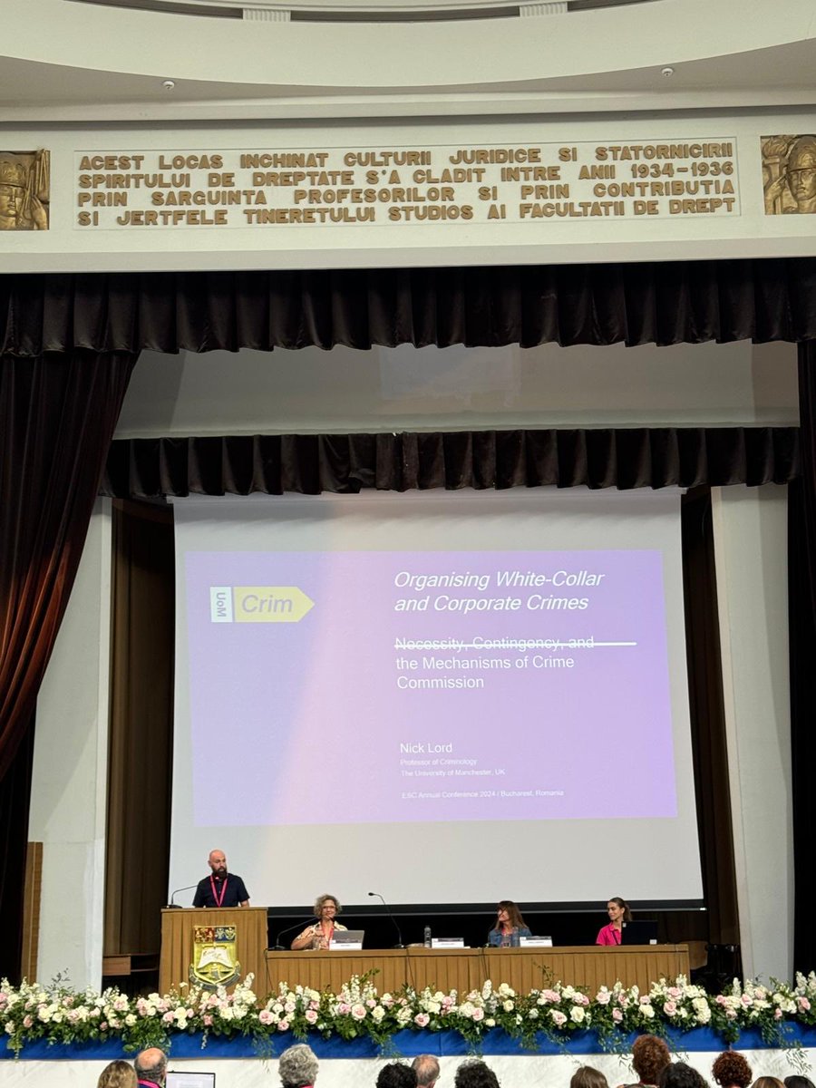 ESC 2024 Bucharest (@eurocrimevents) on Twitter photo Nick Lord on White-Collar and Corporate Crime Nick Lord on White-Collar and Corporate Crime