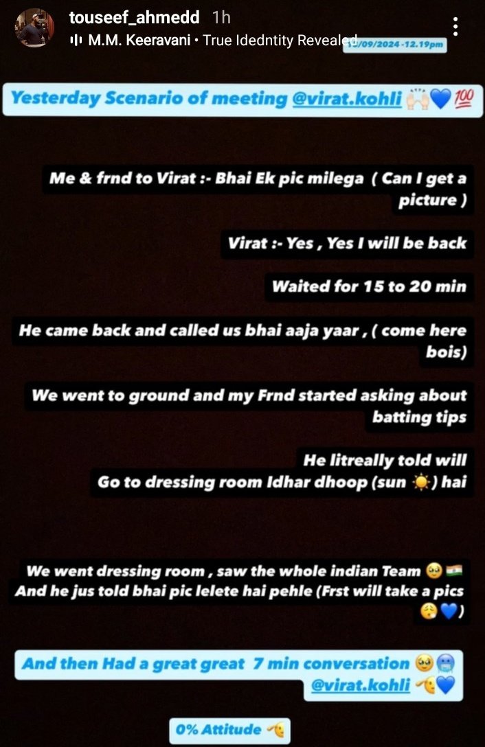Virat Kohli - the most humble cricketer. 

- Simply the greatest character. ❤️