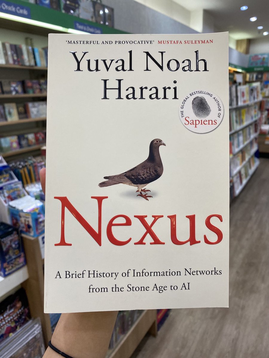 abbkfr's tweet photo. #Nexus หนังสือใหม่จาก #YuvalNoahHarari ผู้เขียน #Sapiens
เล่าถึงการสำรวจการปฏิวัติ AI ที่เราทุกคนกำลังเผชิญอยู่ตั้งแต่อดีตจนถึงตอนนี้ มาร่วมค้นหาคำตอบว่าเรากำลังเผชิญหน้ากับอะไรไปด้วยกัน

📍วางจำหน่ายแล้วที่ Asiabooks Future park ชั้น 2
#newarrivals #booklovers #bookworms https://t.co/DquQ9yKBGn
