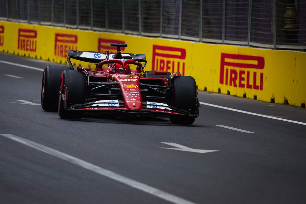 ScuderiaFerrari's tweet photo. Improvements on new sets of soft tyres in Q2 👊 

@Charles_Leclerc - P2
@Carlossainz55 - P4

#AzerbaijanGP 🇦🇿 #F1 https://t.co/XD6YuDujUd