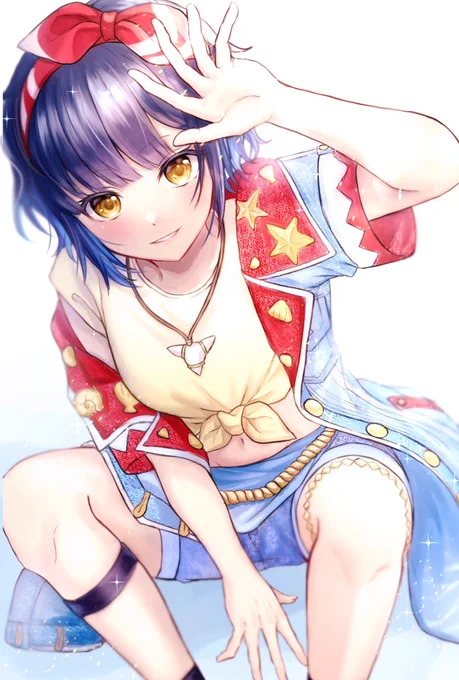まだまだ暑いから、プロセカに採用してもらった夏服衣装再掲!#プロセカ#イラスト 