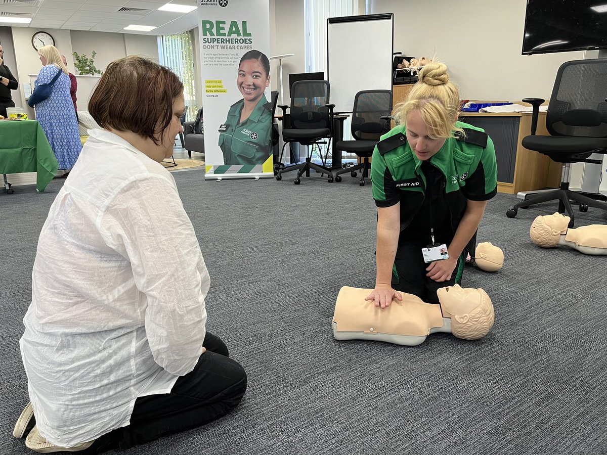 We’re open to the public today teaching the public emergency first aid. ⛑️ 

If you’re in Ipswich, come along to Crown House to join in - it’s free! 👋

We’ll be here until 2pm (Saturday 14th September)
