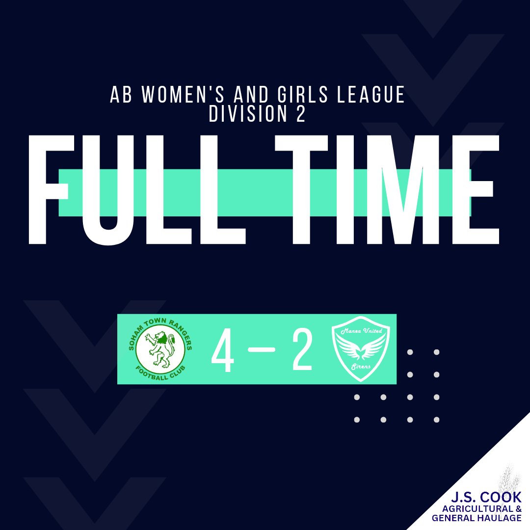 🔹️A Team🔹️Full Time🔹️

Soham take the 3 points.

Hell of a shift put in from the ladies, great 90 minutes of football against a fantastic side.

First game of the season done, now on to the next!

POTM - Dannii Green, solid performance.

Goals:
Charlotte Day
OG