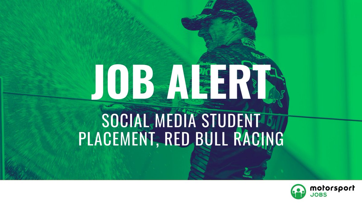 Social Media Student Placement <a href="/redbullracing/">Oracle Red Bull Racing</a>

Apply 🔗  motorsportjobs.com/en/job/social-…

#motorsportjobs #motorsport #jobs #jobalert #jobsinmotorsport #HowtogetajobinF1 #workinf1 #f1jobs #jobsinf1 #F1 #f1careers #RBAT #RBPT #RBR #student #placement #social #media #assets #strategies