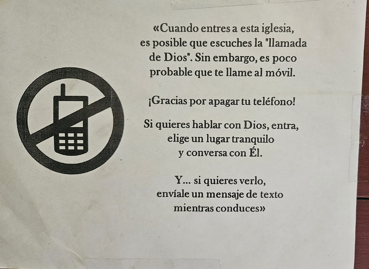Visto en la parroquia de San Vicente. Sublime.