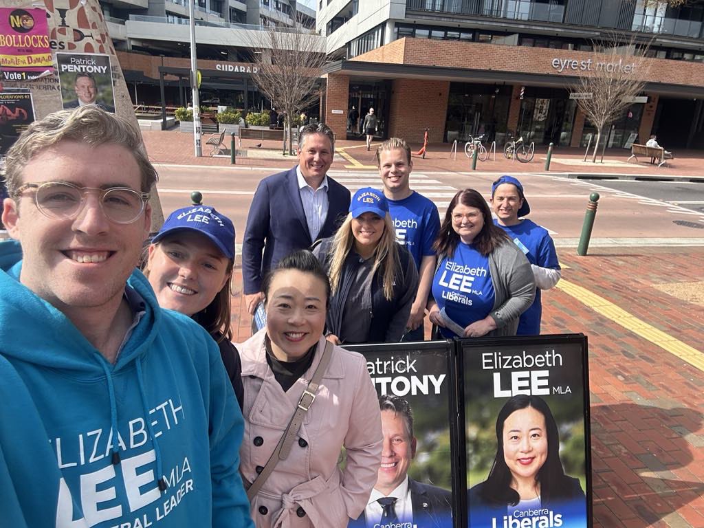 PatrickPentony's tweet photo. Great day out talking to Canberrans about the @CanberraLibs positive plans for the future. https://t.co/pLx3nz1DfE