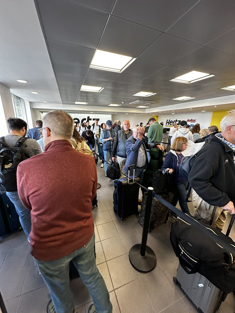 karmarkarmar's tweet photo. @Hertz Arrived in DUB for the 1st time &amp; pre-booked Hertz.Waited 50mins for a shuttle at the terminal and now looks like another 1hr+ queue to check in.Then looks like another 1hr+ queue outside to have the car delivered. Total time to pick up car apprx. 3hrs - is this normal? https://t.co/NxcV2JaeQD