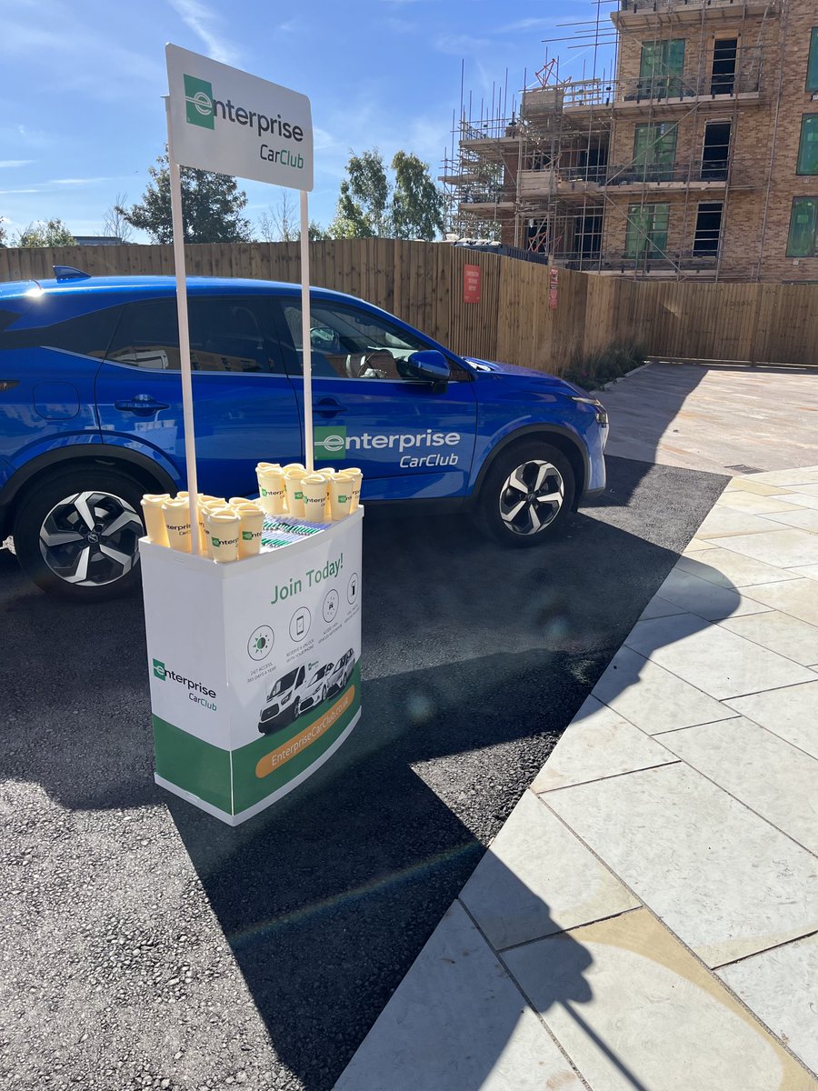 All set up and ready to help residents and local businesses travel sustainably via our Enterprise Car Club service at Horlicks Quarter in Slough with great offers!