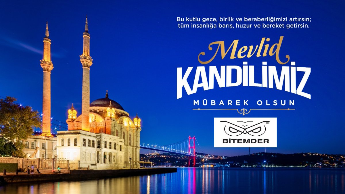 Biz seni ancak âlemlere rahmet olarak gönderdik. (Enbiyâ, 107)

Mübarek Mevlid Kandilimizin ülkemize, tüm insanlığa ve İslam alemine barış, huzur ve bereket getirmesini Cenab-ı Allah’tan niyaz ediyoruz. Kandilimiz mübarek olsun.

#MevlidKandilimizmübarekolsun

BİTEMDER