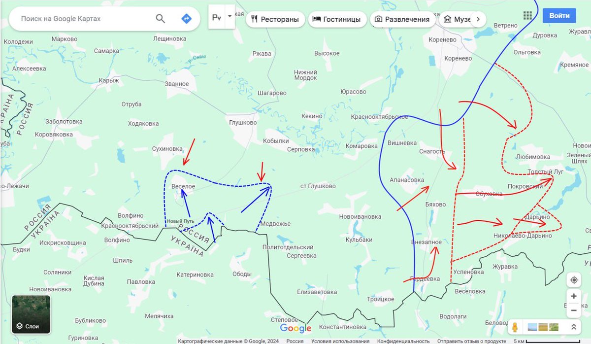This map of the #Kursk area from Russian mil-propagandist Yuri ...