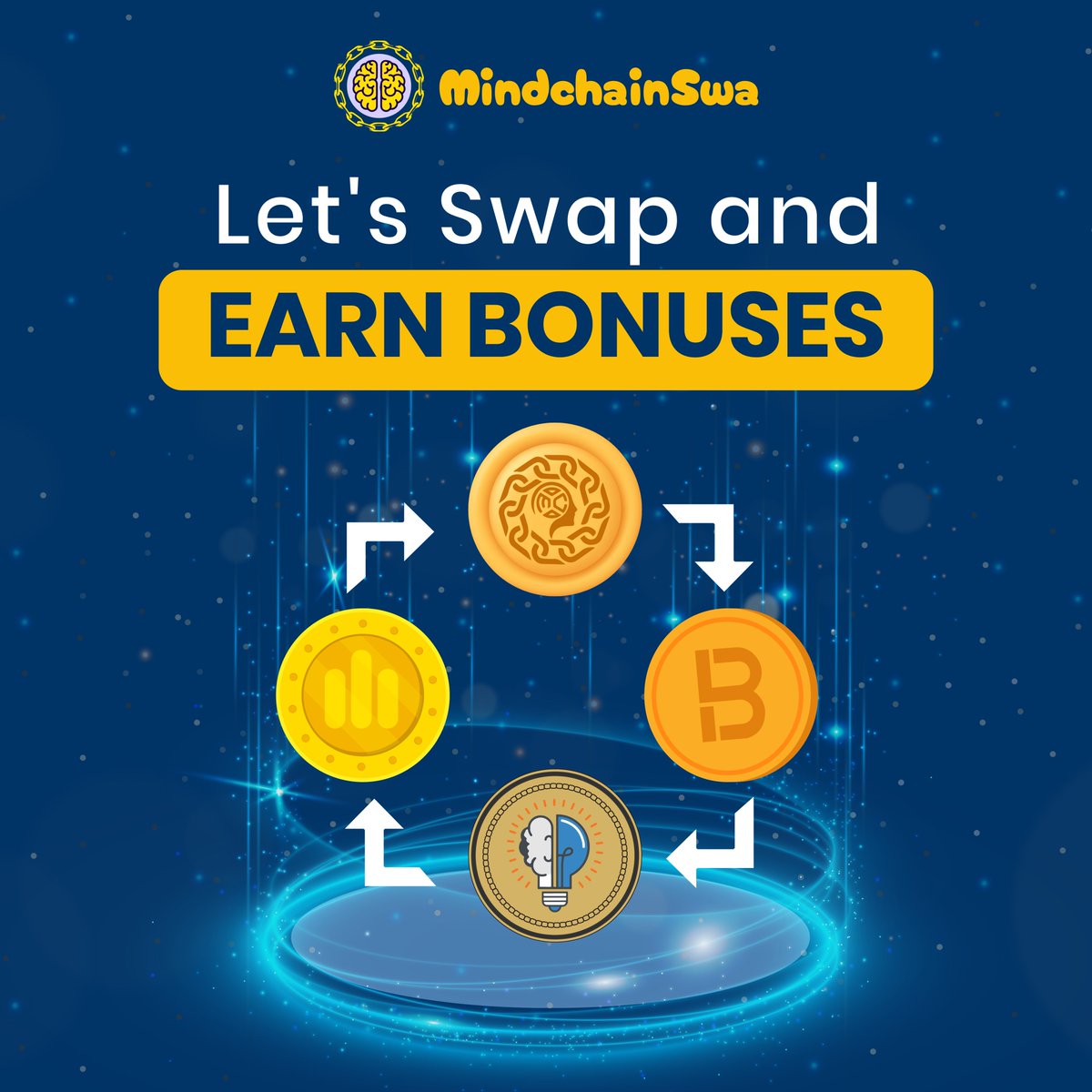 MindChain1's tweet photo. Swap and Earn Bonuses๐ฐ
Swap any Mind-20 token worth 50$ to MDAI coins and get BMIND for the bonus.
https://t.co/ZaXMf9tG2C
#mindchain #mindcoin #BMIND #MDAI #stablecoin #DEX #bonus https://t.co/c3EuOVqKeW