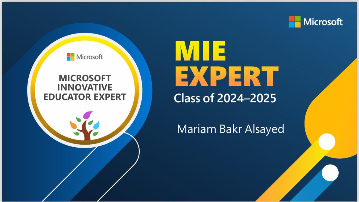 خبيرة مايكروسوفت لعام ٢٠٢٤/٢٠٢٥ ولله الحمد 😍👏👏
