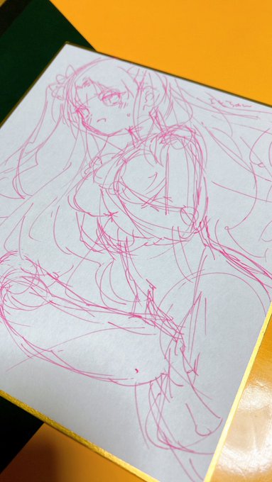 スペエレちゃんミニ色紙WIP 