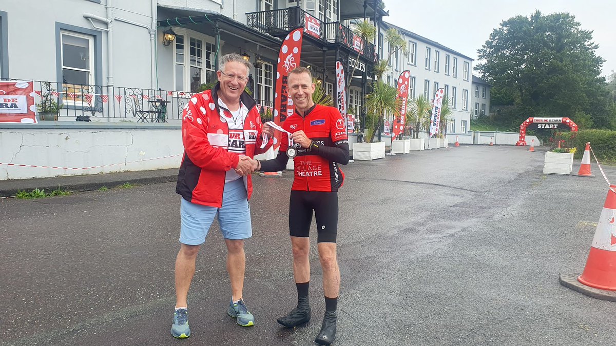 First across the Finish Line. 
Damien Nolan from Galway. Congratulations.
#tourdebeara #Bearapeninsula #cyclingireland  #cycling