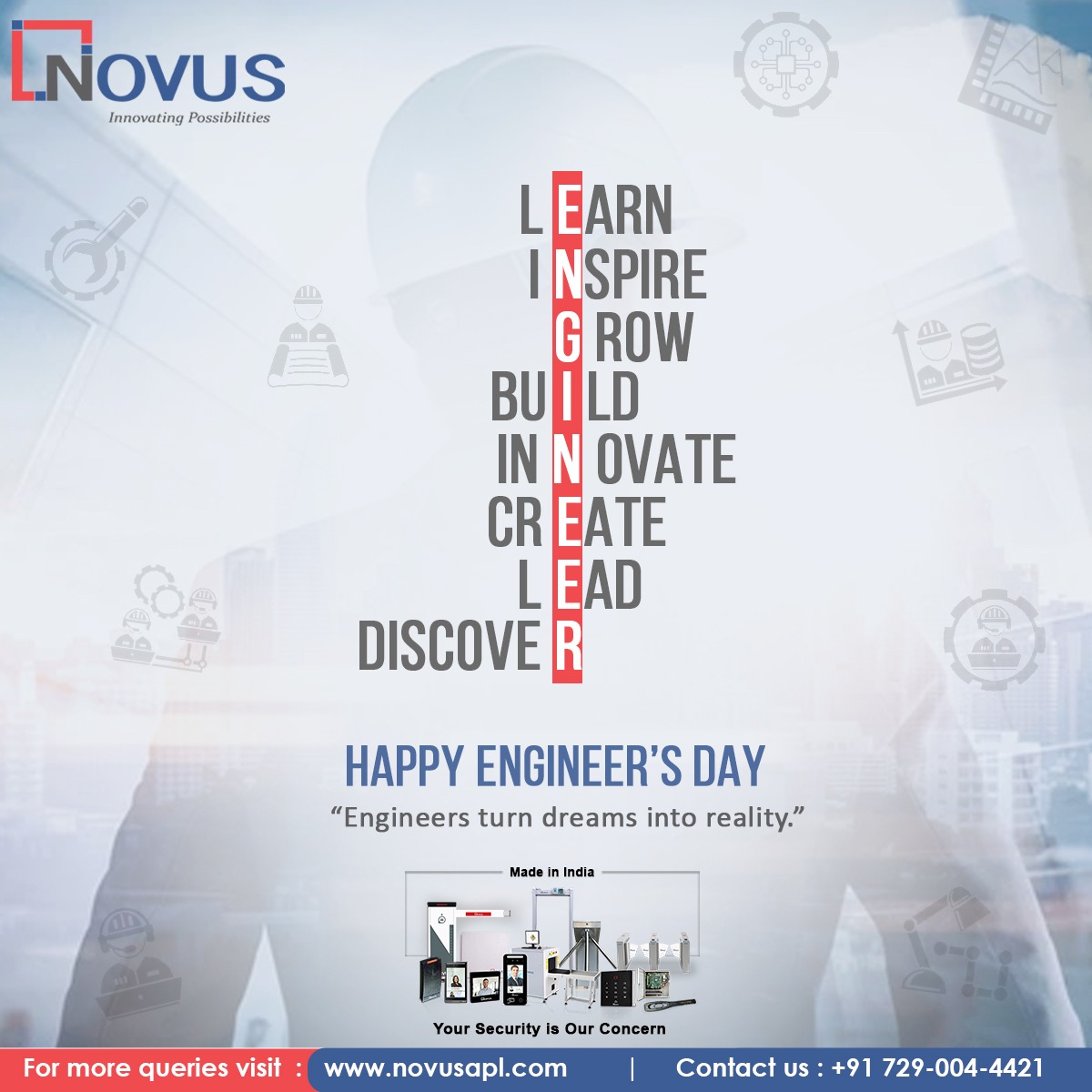 This Engineers Day, we celebrate the talent, passion and hard work of our incredible engineers. Thank you for turning challenges into opportunities and pushing the boundaries. Wishing you continued success!" #EngineersDay ⚙ 🛠 👨‍🎓

#Innovation #Creativity #Technology