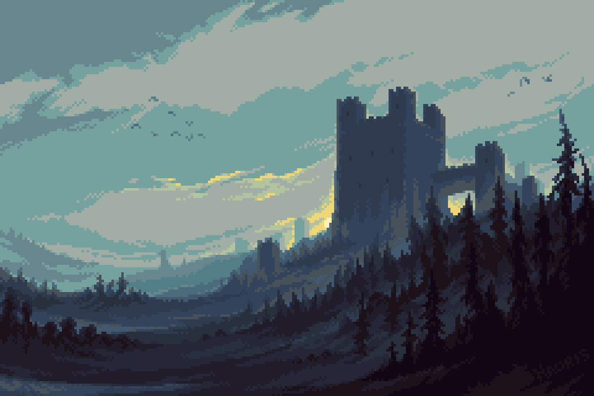 Namatnieks's tweet photo. Pixelart vs oil painting - which one do you prefer? https://t.co/8bY1QMO4jV