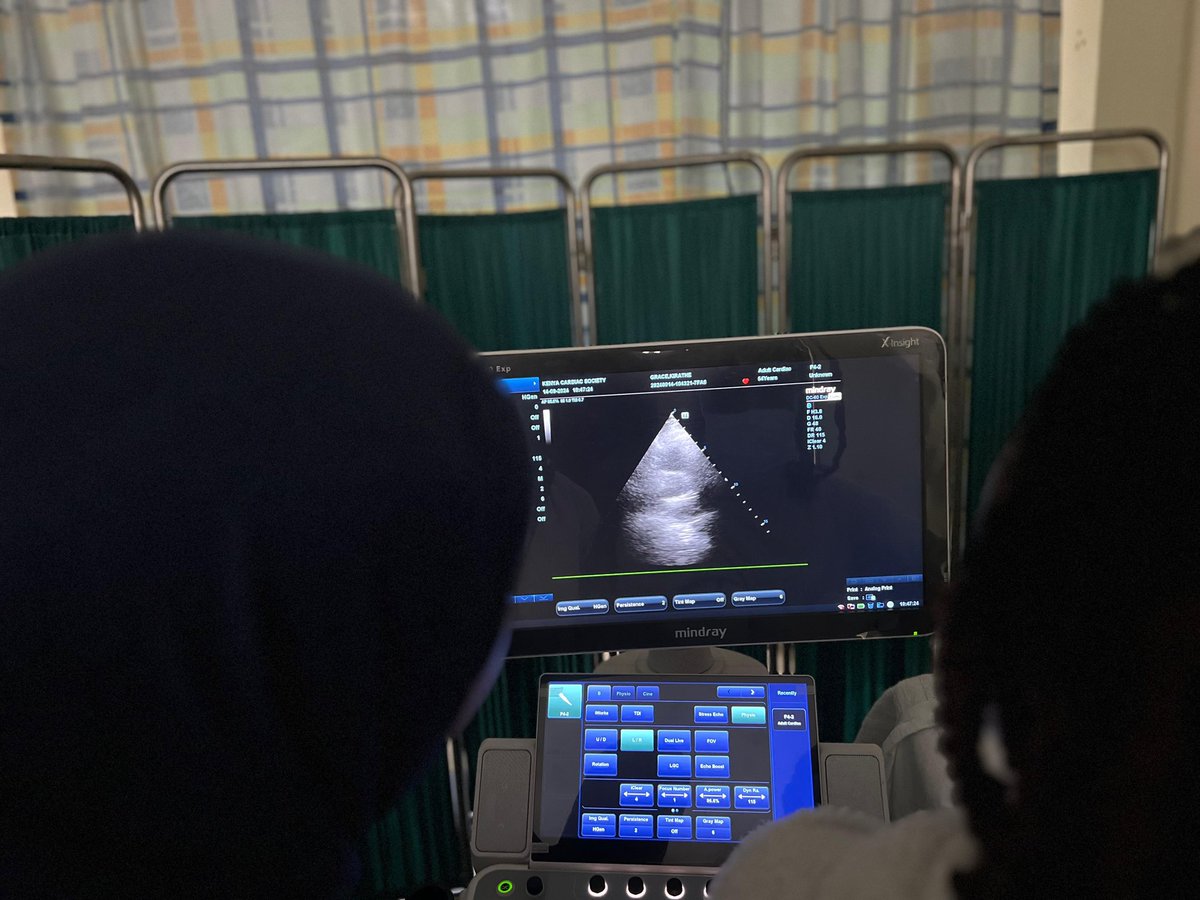 Mwai Kibaki Hospital (@mwaikibaki_hosp) on Twitter photo Wrapping up a successful 3-Day Echocardiography camp.
Special thanks to <a href="/kenyacardiacs/">KenyaCardiacSociety</a> for bringing these services closer to the people at a subsidized price.
The smiles on the patients are our fuel. ♥️
Tujali afya ya moyo, sasa na siku zote!
#HeartHealth
#MKHInakujali Wrapping up a successful 3-Day Echocardiography camp.
Special thanks to <a href="/kenyacardiacs/">KenyaCardiacSociety</a> for bringing these services closer to the people at a subsidized price.
The smiles on the patients are our fuel. ♥️
Tujali afya ya moyo, sasa na siku zote!
#HeartHealth
#MKHInakujali