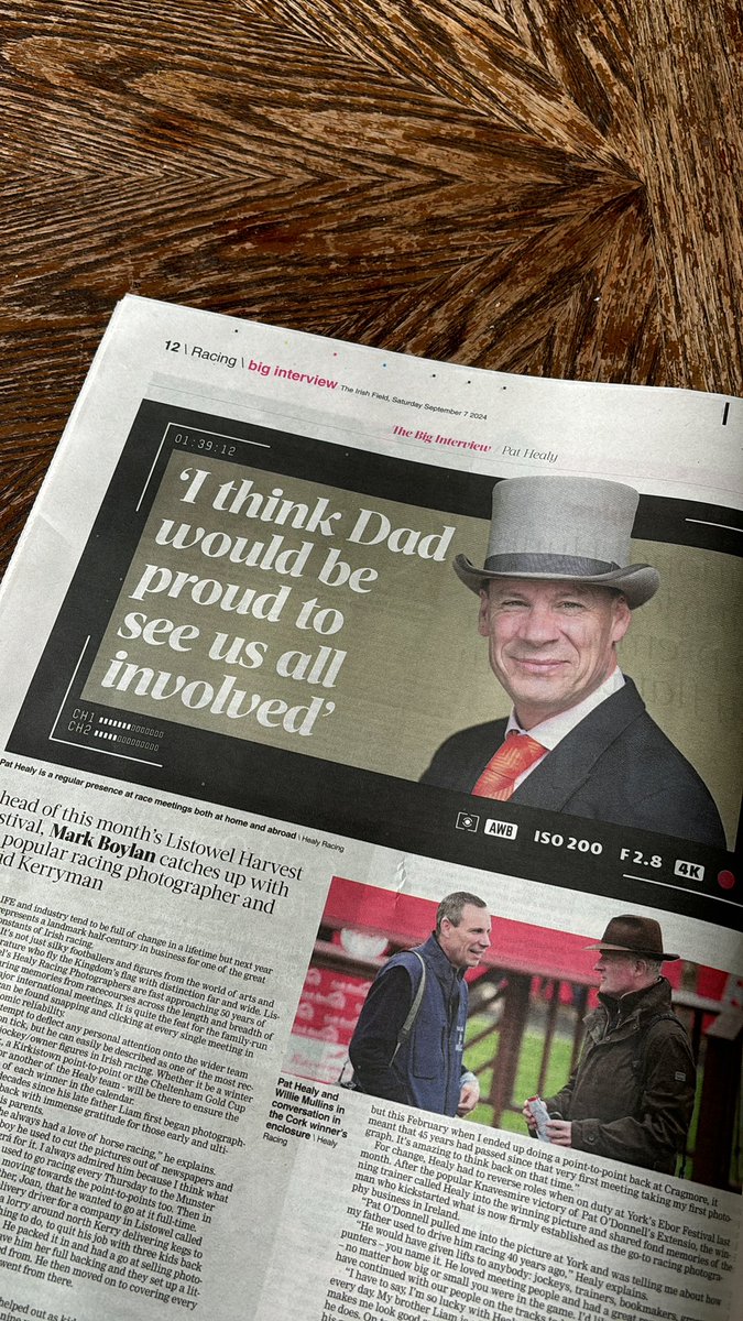 Lovely interview 👌 <a href="/patcashhealy/">Pat Healy</a> with <a href="/Mark_Boylan1/">Mark Boylan</a> in today’s <a href="/TheIrishField/">The Irish Field</a>