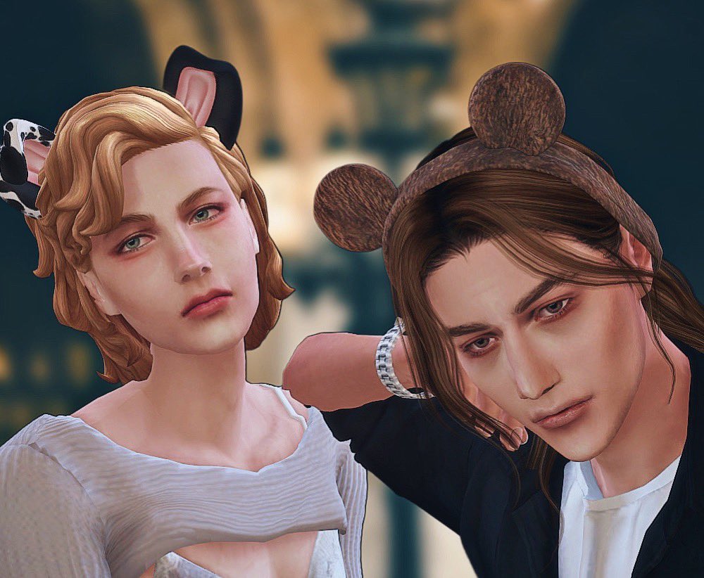 simsdonlothario's tweet photo. Realm of Magic 5周年(モーギンの誕生日祝い)として撮影。

シメオンからの誕生日プレゼントはテーマパークのチケット。キャラクターの耳まで付けて楽しんだようです。

遊園地がないので無駄に合成。背景にはフリー素材を利用させていただきました。#morgynember  #SimeonSilversweater https://t.co/rVfm1MxOAD