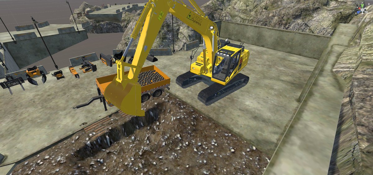 oedodynamics's tweet image. OEDO Dynamicsでは、建設機械の後付遠隔操作・自律運転・シミュレータを開発しています😎
#ROS #Unity #MQTT #WebRTC 等、様々なツールを駆使して開発しています!
本日はシミュレータの様子をお届け
左がシミュレータ・右がRvizの様子です🔥
#oedodynamics #rosjp #UnitySensors