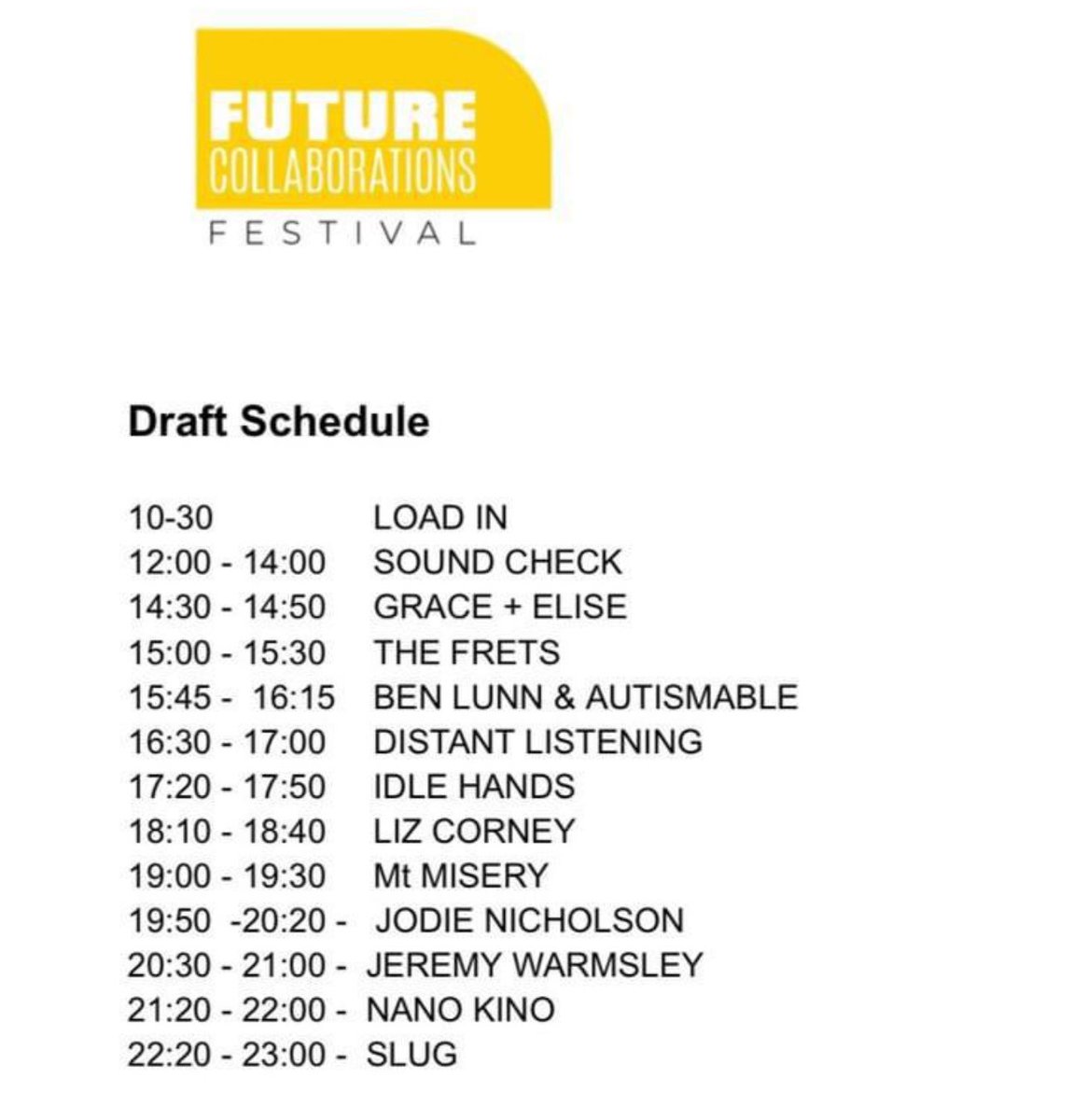 Future Collaborations Festival tweet media