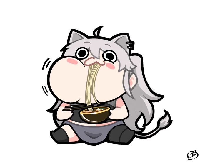 ラーメン食べるししろん#ししらーと 
