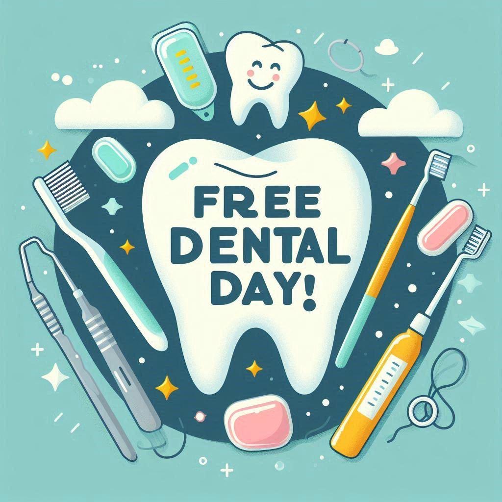 whatz_today's tweet image. 🦷✨ **It’s #FreeDentalDay!** 

Today’s the perfect opportunity to give your smile the care it deserves—at no cost! 

Here’s how to take advantage of this special day.👇 

#WhatzToday #HealthySmiles #DentalCare