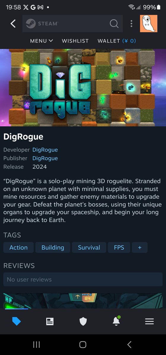 Digrogue's tweet image. こんばんは🌃
昨日、Steamのストアページをリリースいたしました🎊
アーリーアクセス版リリースは誠意制作中となります。

◼DigRogue
コンセプト:ローグライト採掘ゲーム
未知の惑星で、地下を掘り進めながら資源や装備等を掘り当てましょう
敵対生物の襲撃や不思議な出会い等、色々な事が起こります
