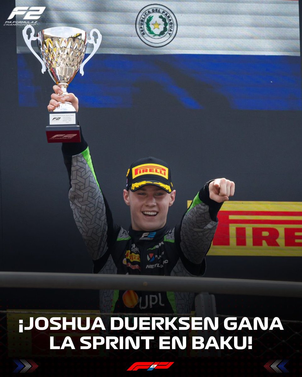 ¡¡¡HISTÓRICO!!!

¡<a href="/JoshuaDuerksen1/">Joshua Duerksen 🇵🇾</a> triunfa en Baku!

🇵🇾El paraguayo triunfa por primera vez en la <a href="/Formula2/">Formula 2</a> 🤩

¡VAMOS!

#F2 #AzerbaianGP #Duerksen