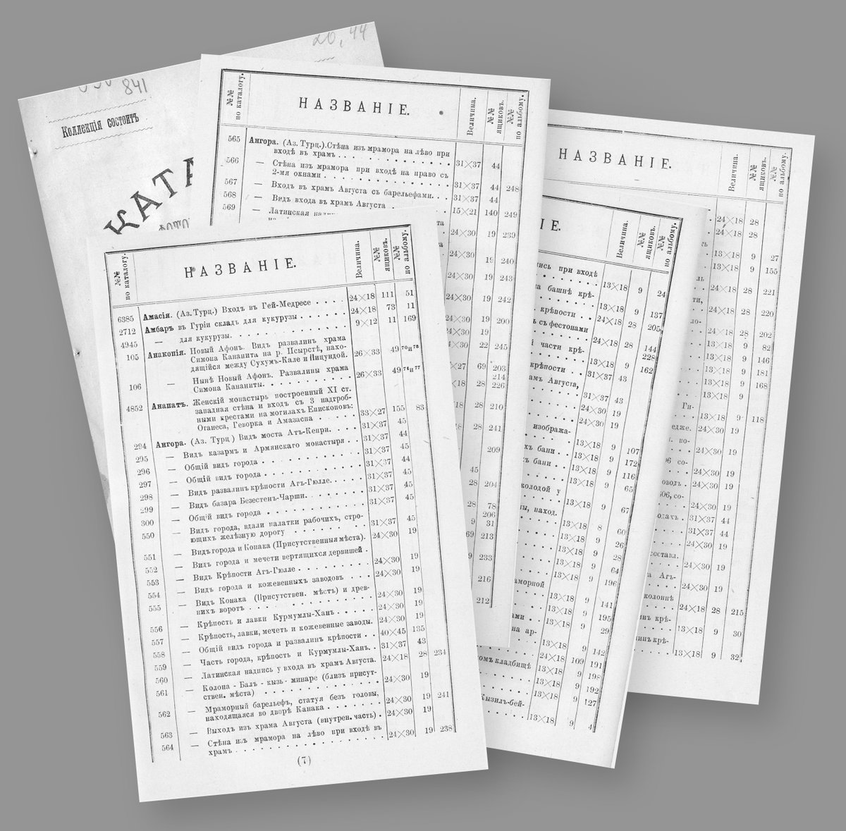 Dmitry Ermakov'un dönemi itibariyle gerçekten eşşiz bir fotoğraf koleksiyonu var. Araştırma yaparken 1896 yılındaki fotoğraf kataloğunu bulmuştum. Burada Ankara'da çektiği 130 fotoğrafı detaylarıyla not etmiş. Açıklamalara baktığımız zaman çoğunu daha önce hiç görmediğimiz