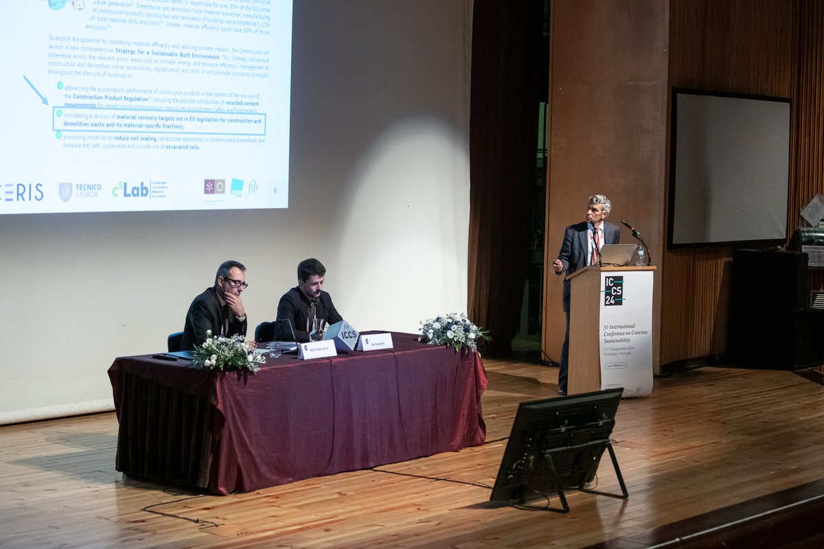 ICCS2024's tweet photo. Yesterday at #ICCS2024, Prof. Jorge de Brito took the stage to present his groundbreaking keynote on "Upscaling of Recycled Aggregate Concrete in Portugal." ♻️

A big thank you to Prof. de Brito for his invaluable contribution!

#SustainabilityInConstruction #ICCS2024 https://t.co/vembMRY4JZ