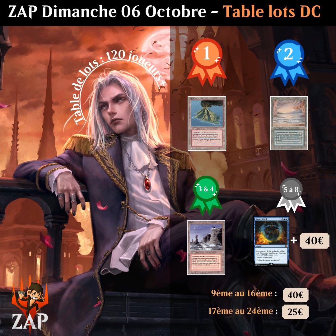 Zap_91's tweet photo. Tournois le 5 et 6 Octobre : Duel Commander - RCQ Modern - RCQ Scellé - Pauper -et Lorcana !! Plus d'info et lien de préinscription : https://t.co/sApV7E8KZM https://t.co/CDUyQNufUO