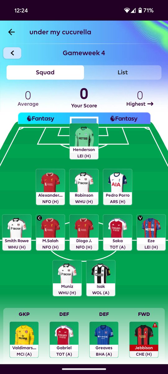 GW4 🔒
Salah(C)
Ft- Rolled
🌍-1.1m OVR
#fpl