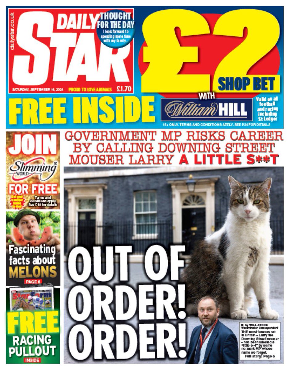 Number10cat's tweet photo. I may be little but I am FIERCE @IanMurrayMP https://t.co/fufrtFvBgS