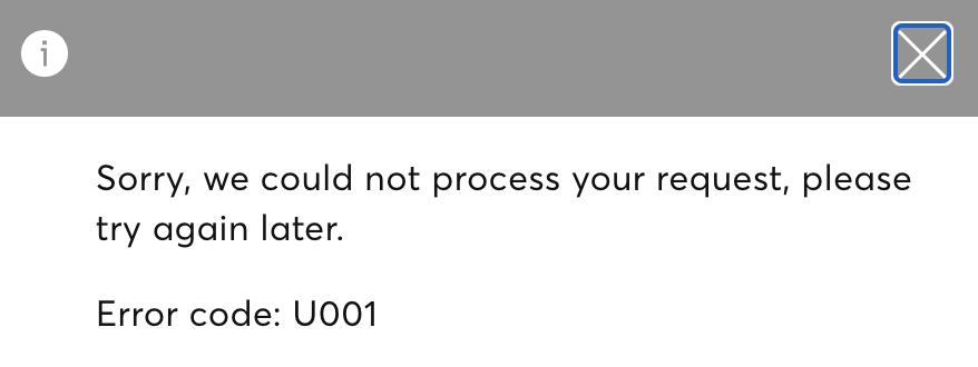 Acpoole's tweet photo. @TicketmasterCS I keep getting error code u001 what does this mean? https://t.co/hsibKHwFRn