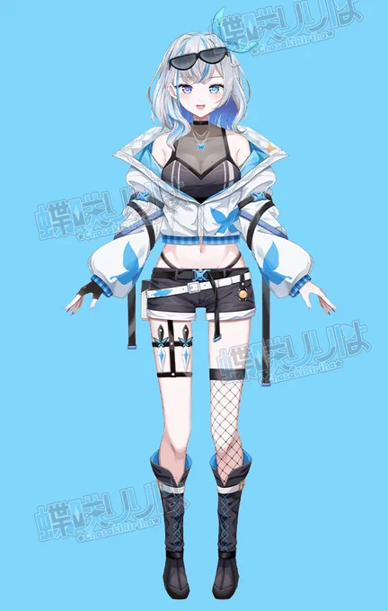 【お知らせ】 ぶいじだい所属2期生Vtuberの「蝶咲りりは」さんのデザイン担当させていただきました!天才(てんさい)エージェントさんらしいので皆さん見守っていただけますと嬉しいです  
