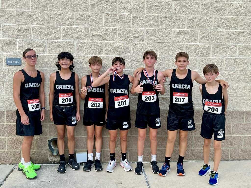 Great job Boy’s Garcia Gladiator CC Team!  First meet of the year and came out on top in the Texas Division! 🥇🏆 Had 3 place in the top 10! 💪🏼 <a href="/NISDGarcia/">Dr. Hector P. Garcia MS</a> <a href="/DrMarkJLopez/">Dr. Mark J. Lopez</a> <a href="/APMateoMacias/">Mateo Macias</a> <a href="/LoriPersyn/">lori persyn</a> <a href="/HGMSCounseling/">Garcia Counseling</a> <a href="/NISDBrandeis/">Brandeis High School</a> <a href="/BroncosBrandeis/">Brandeis Broncos Athletic Booster Club</a> <a href="/Coach_KLewis/">Kemmie Lewis</a>