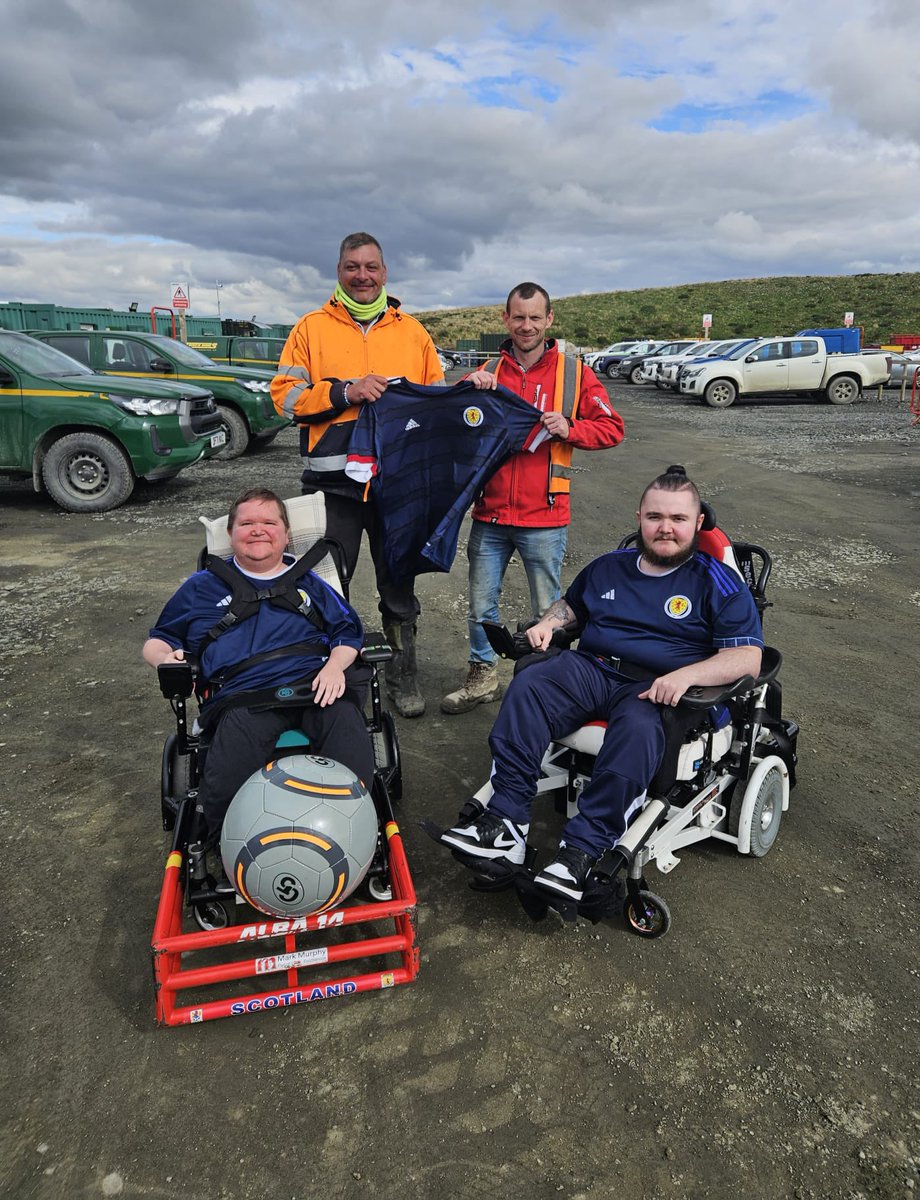 Yesterday we where invited down to North Kyle Wind Farm in Ayrshire to talk all things Powerchair Football.

A huge thank you to Jones Bros, Brockwell, Natural Power &amp; Power Systems for their time. 

Scotland players Connor Mccole and Robbie Martin also attended along the SPFA🏴󠁧󠁢󠁳󠁣󠁴󠁿