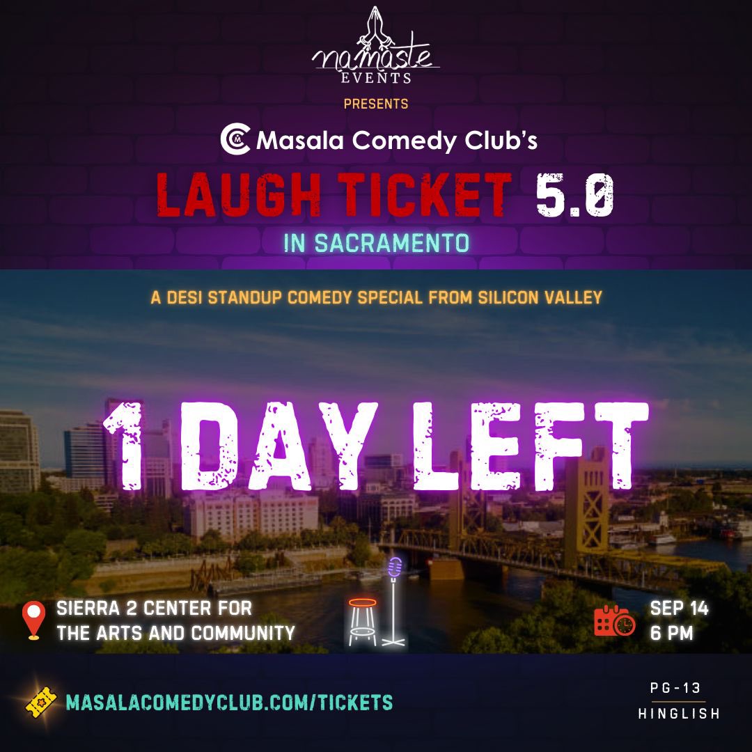 Rajiv Nema Indori 🇮🇳 🇺🇸 (@rajivnemaindori) on Twitter photo एक दिन नहीं - कुछ घंटे … आज शाम छः बजे Sacramento/ Folsom में <a href="/Masala_Comedy/">Masala Comedy Club</a>
masalacomedyclub.com/laugh-ticket-5… एक दिन नहीं - कुछ घंटे … आज शाम छः बजे Sacramento/ Folsom में <a href="/Masala_Comedy/">Masala Comedy Club</a>
masalacomedyclub.com/laugh-ticket-5…